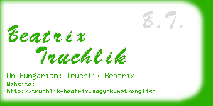 beatrix truchlik business card